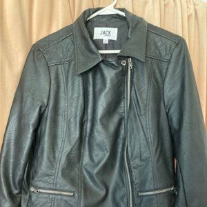 Jack  By B.B. Dakota, Black Faux Leather Jacket size M